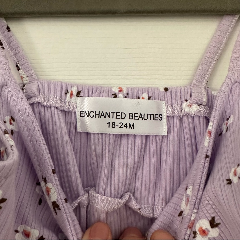 Enchanted Beauties | Bell-bottom Floral Jumpsuit Romper | 18-24m - Picture 3 of 5